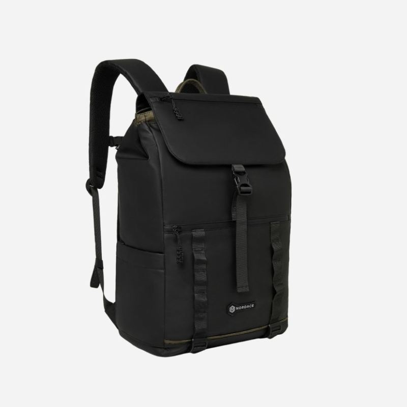 Edin Large Flap Backpack-Black | Nordace