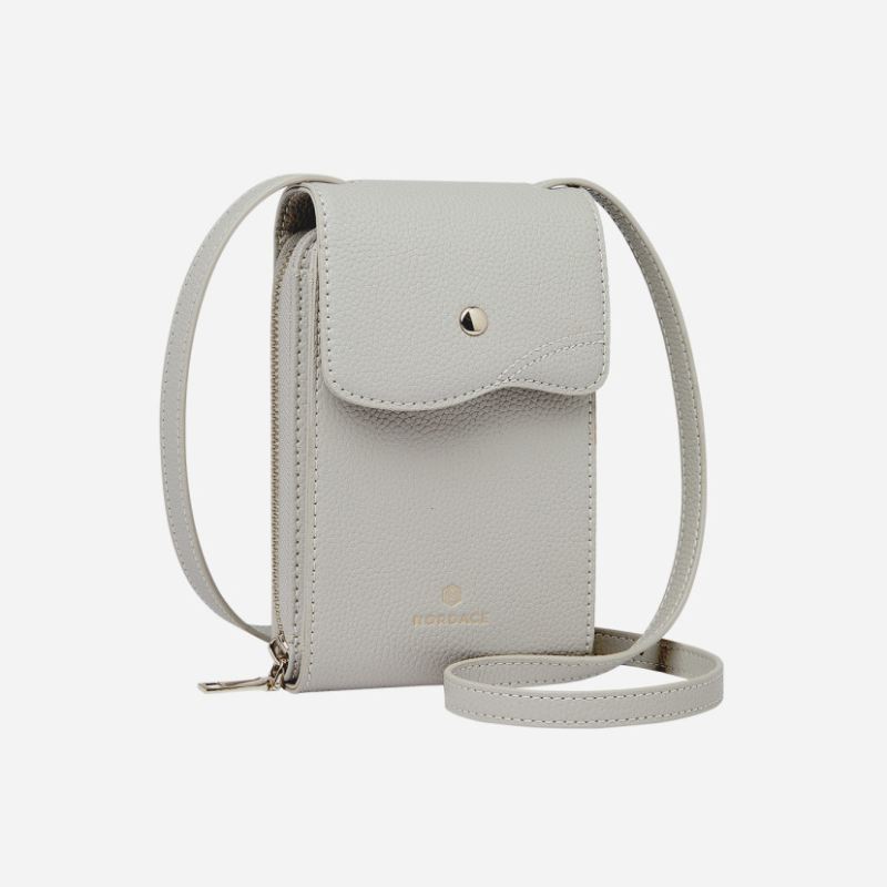 Pollina Vegan Phone Crossbody Bag-Light Gray | Nordace